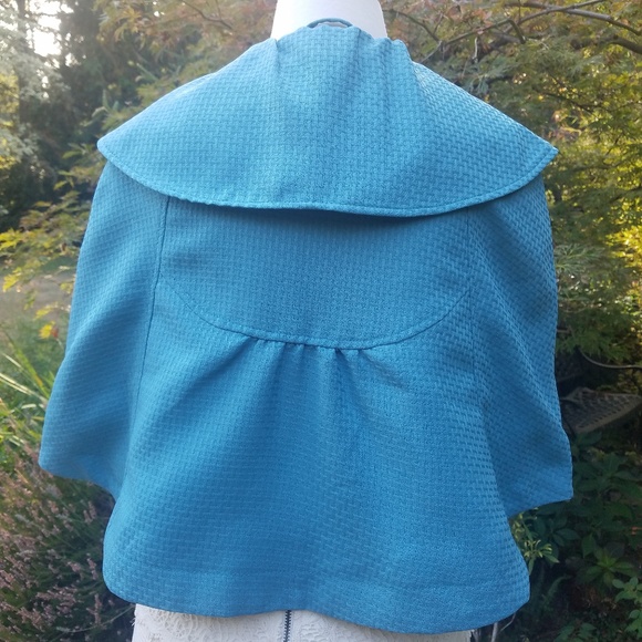 Tulle Retro Cape Turquoise Size S - Picture 5 of 6